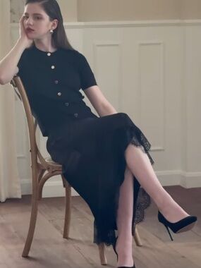 ✨ZARA SATIN EFFECT LACE SKIRT ZW COLLECTION - NWT✨